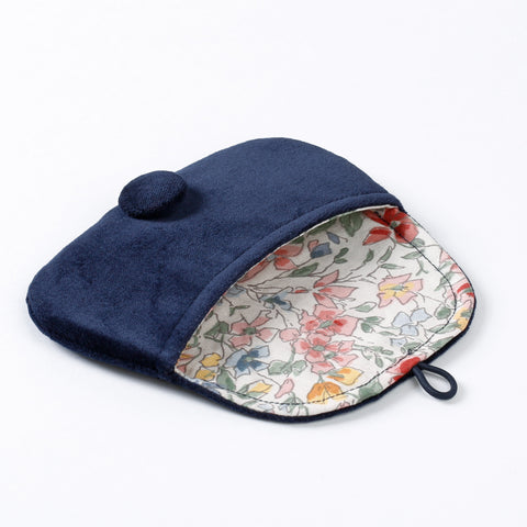 Pouch Medium - Velvet with Vintage Floral lining from Great Britain