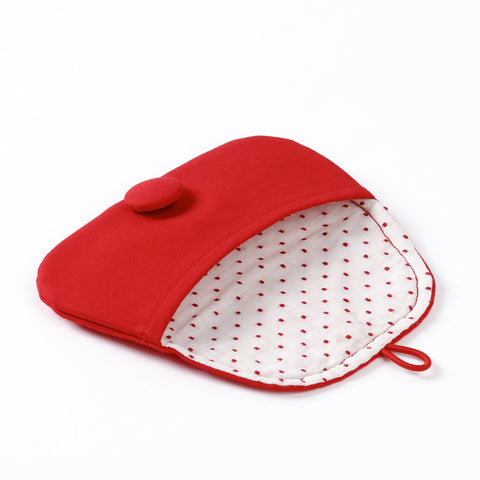Pouch Medium - Cotton with Vintage Dotted Swiss lining