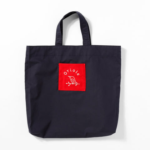 Tote bag - Dark blue with red pocket