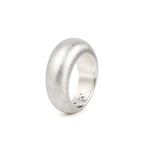 Taormina sterling silver ring with smooth curves - handcrafted 925 silver jewellery by Oriole Designs