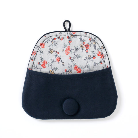 Pouch Medium - Cotton with Japanese Floral Cotton lining