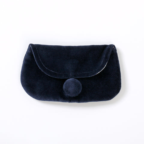 Pouch Medium - Velvet with Japanese Floral Cotton lining