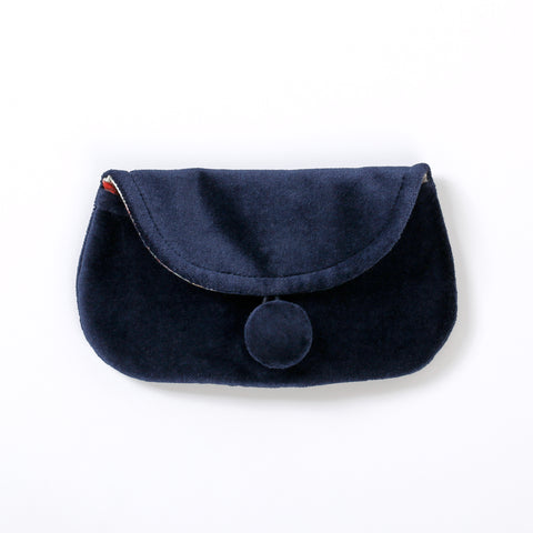 Pouch Medium - Velvet with Vintage Floral lining from Great Britain