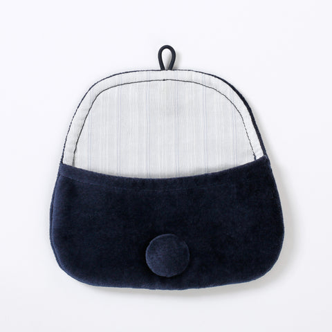 Pouch Medium - Velvet with Striped Lurex Cotton lining