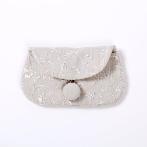 Pouch Medium - Cotton with Embroidered Cotton lining