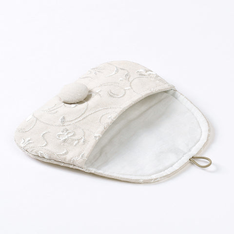 Pouch Medium - Cotton with Embroidered Cotton lining
