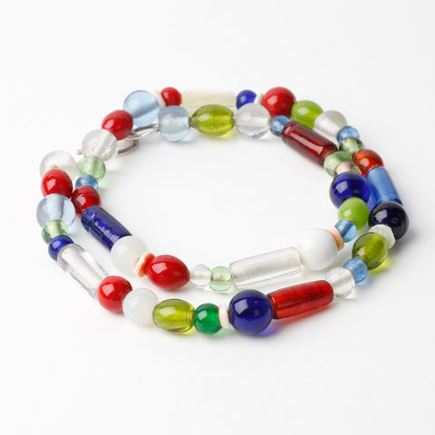 Daisies Necklace – Blue Red Green