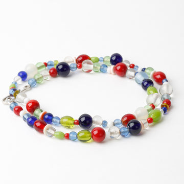Daisies Necklace – Blue Green Red