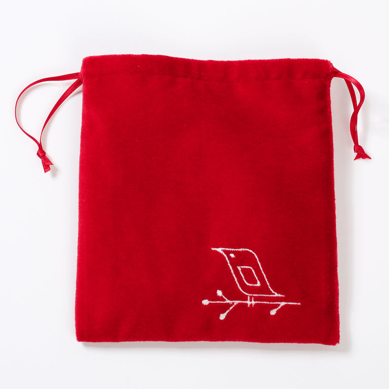 Drawstring bag red velvet