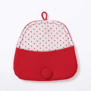 Pouch Medium - Cotton with Vintage Dotted Swiss lining