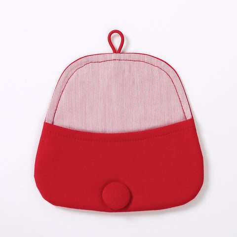Pouch Medium - Cotton with Striped Shirting lining from London