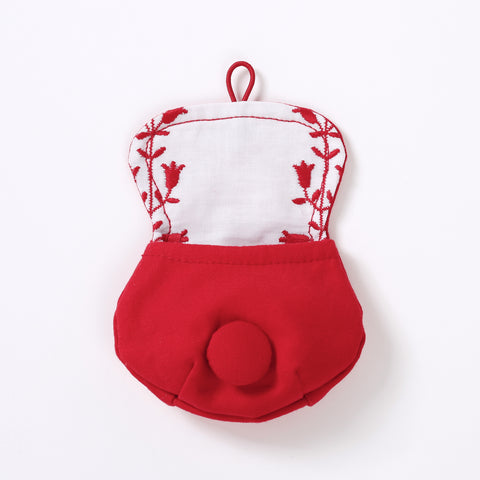 Pouch Small - Cotton with Vintage Swiss Lace lining