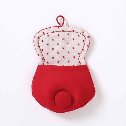 Pouch Small - Cotton with Vintage Dotted Swiss lining