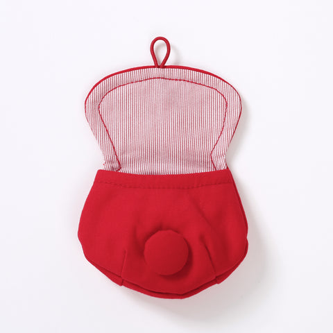 Pouch Small - Cotton with Striped Shirting lining
