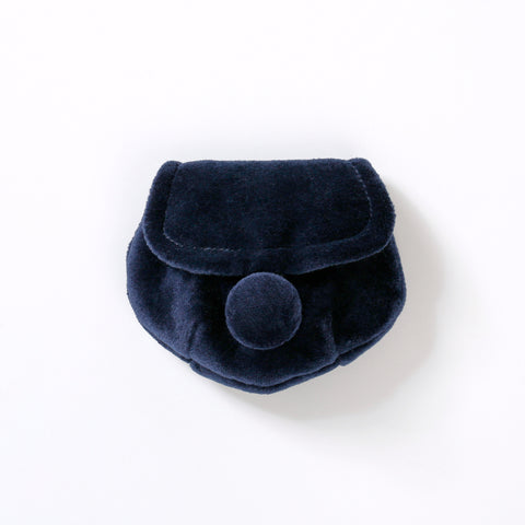 Pouch Small - Velvet with Striped Lurex Cotton lining